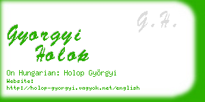 gyorgyi holop business card