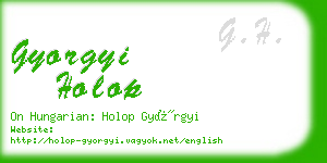 gyorgyi holop business card